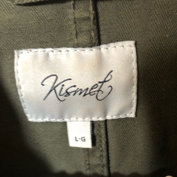 Army green button up light jacket! - Picture 6 of 6